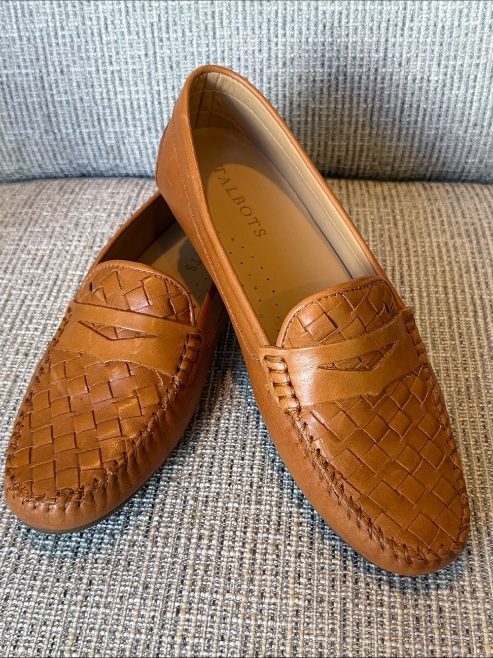 Talbots Taylor Woven Driving Moccasins / Loafers Leather. NWOT. 7M